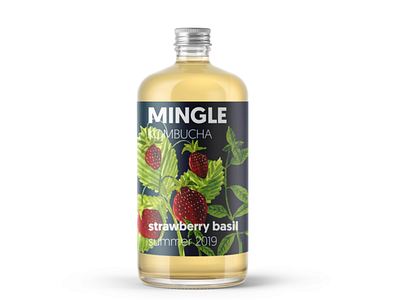 Mingle kombucha | label and branding project by Mild Tiger