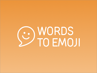 Word to Emoji branding logo