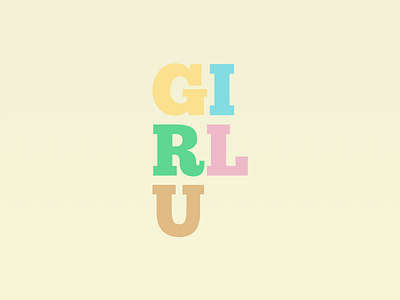Girl U Logo branding girl girly logo