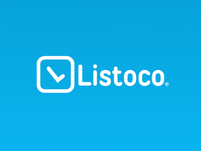 Listoco Logo blue brand branding check checkmark icon listoco logo