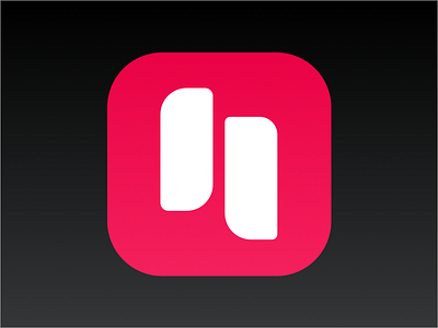 Daily UI Challenge #05 - App Icon (Haip) app app icon h haip icon icon red letter h pink red