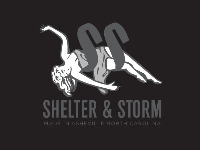 Shelter and Storm jewelry lady logo pulp fiction woman