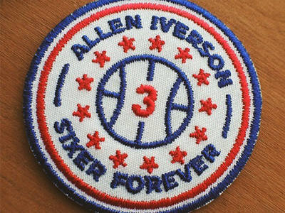 Allen Iverson - Sixer Forever basketball logo patch
