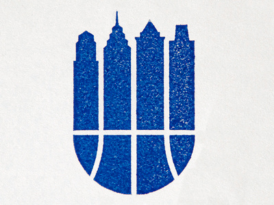 A City Of Courts Logo basketball logo philadelphia 76ers sixers skyline stamp texture