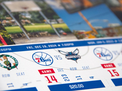 76ers Season Ticket Book Detail basketball nba philadelphia 76ers print sixers ticket