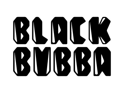 Black Bubba lettering logo marijuana medical strain type weed
