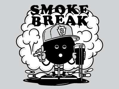 Smoke Break III bowling illustration