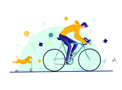 Bike illustration ipad