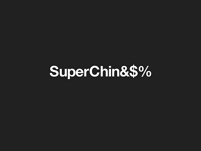 SuperChin&$% brand brand identity branding design helvetica logo logodesign logotype