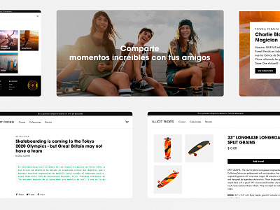 Illicit Rides branding design design shopify shopify theme skate skateboard ui uiux web web design