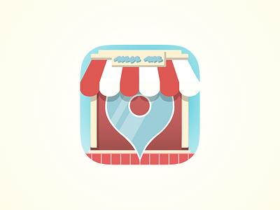 Pop-up Shop Icon app icon branding ecommerce icon identity illustration ios ios icon iosicon location logo shop