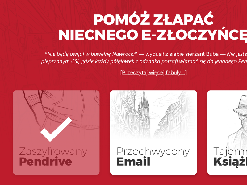 Scaleworks Code Europe Challange sketches mystery website polish event red