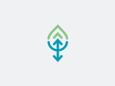 Logo icon for water soluble plant food product agriculture arrow drip drop leaf plant tree water