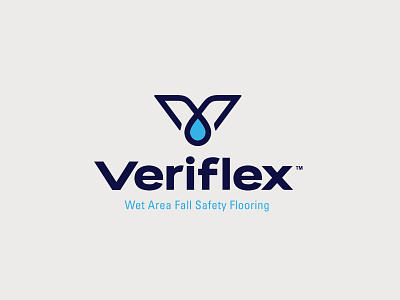 Veriflex drip droplet flooring healthcare logo medical safety v water
