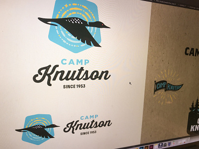 Logo-ing, WIP camp loon minnesota ripple sun water