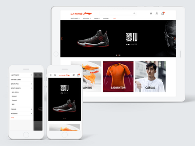 Sports Ecommerce Localized desktop ecommerce mobile sports