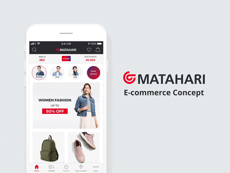 Matahari Dept Store - Ecommerce Concept Part I app design ecommerce fashion ios matahari offline online retail shopping