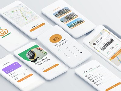 Metro train ticket concept for app uidesign