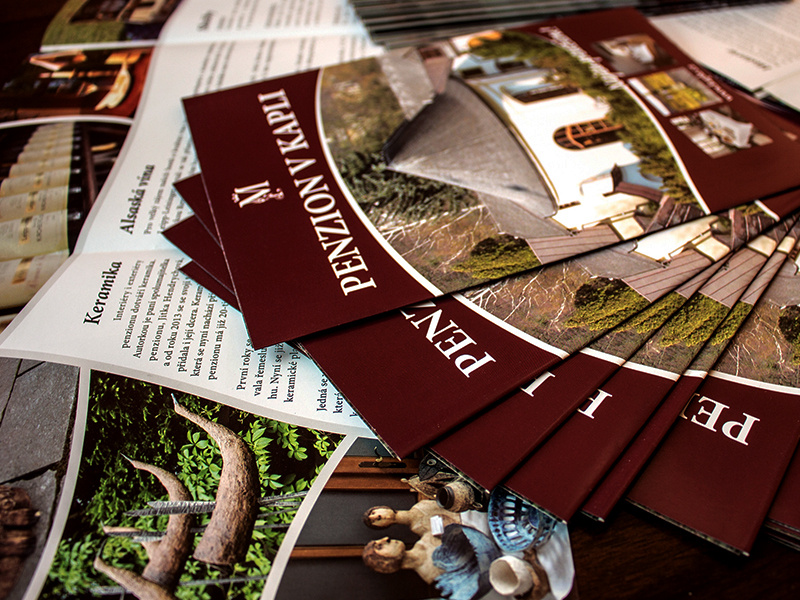 Brochure - Pension/wellness Penzion v Kapli luxury pension hotel print leaflet flyer branding brochure