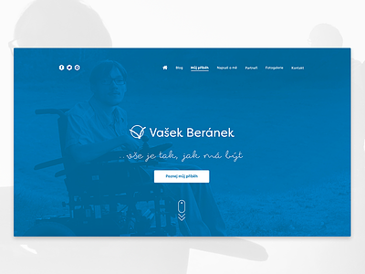 Website for handicapped man Vasek Beranek beranek brand handicapped identity logo person vasek webdesign wheelchair