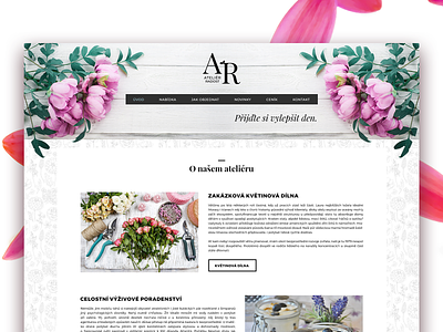 Webdesign for florist's brand clean florist flower identity minimal modern webdesign