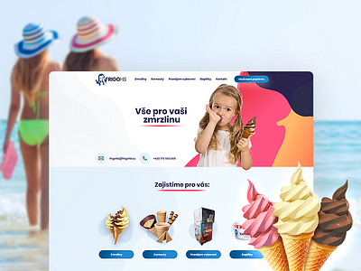 All for your ice cream - Webdesign brand cool fresh ice cream summer ui webdesign