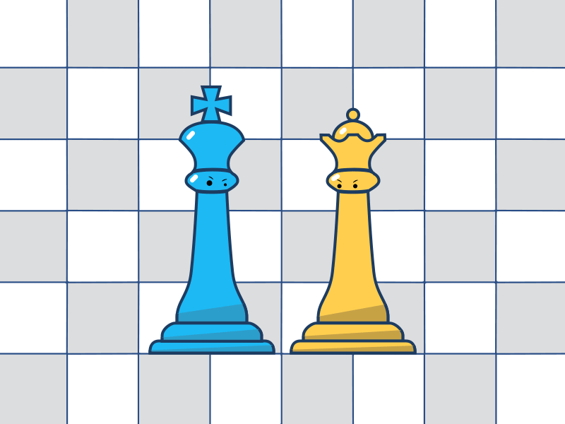 Royal affair <3 affair animation black blue chess game gif king love queen white yellow