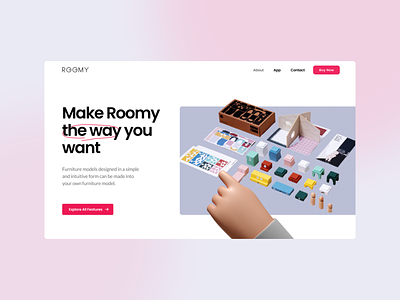 Roomy — Header Website Design header homepage toys ui web design website design