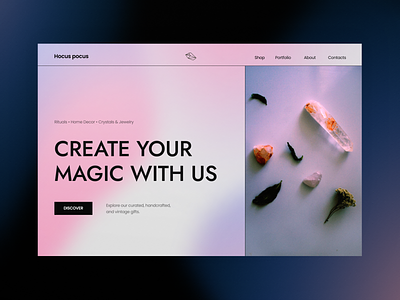 Design Magical Store Header astrology header magic ui web design webdesign website