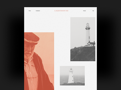 Lighthouse Museum Website Design layout lighthouse limited color minimal minimal design webdesig