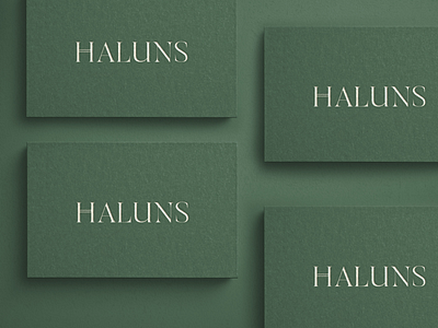 Haluns Logotype Business Card branding business card business card design eco logo fashion boutique green inspiration logo design logo minimalist minimalist logo natural logo