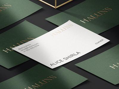 Haluns — Branding brand identity branding design fashion green logo typography visual design visual identity