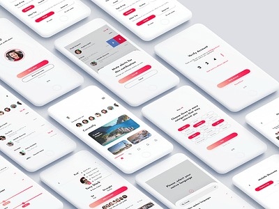 WAAA - Travel & Dating App UI Design