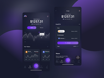 Crypto Wallet App Concept