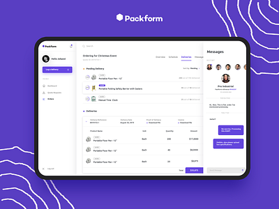 Packform Dashboard Re-Design app design clean dashboard design dashboard ui minimal ui user experience ux user interface design