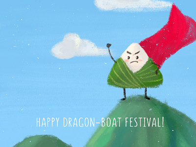 Happy Dragon-boat Festival ! character cute festival hand drawing illustration