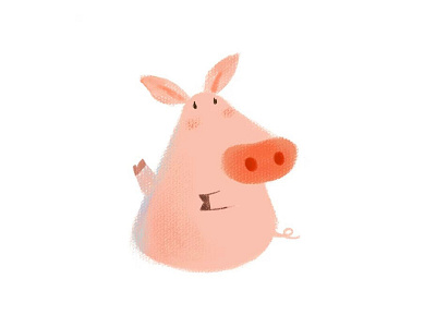 Piggy piggy ~ adorable animal cute hand drawing illustration pet pig piggy