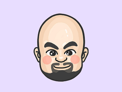 Lloyd the bareheaded man-1 cartoon character cute digital emoji expression illustration man smile sticker wechat