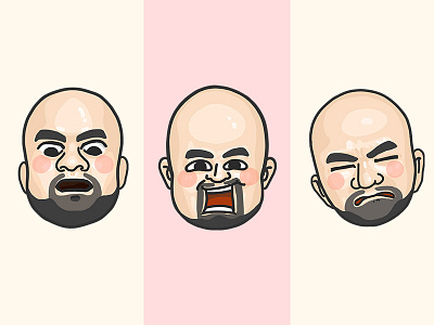 Lloyd the bareheaded man-2 cartoon character digital expression illustration man sad shock sticker wechat