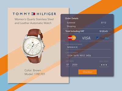 Credit Card Checkout Page - #002 002 dailyui