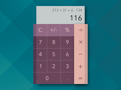 Calculator - #004 004 calculator dailyui