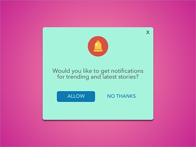 Pop-Up/Overlay | DailyUI #016 016 dailyui notifications popup
