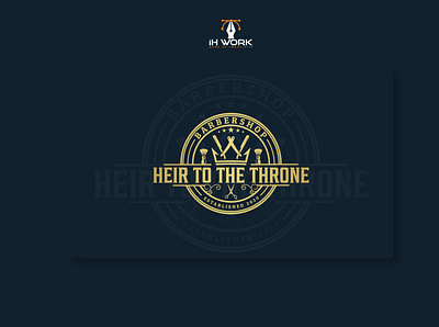 Heir to the Throne Barbershop Logo branding design graphic logo