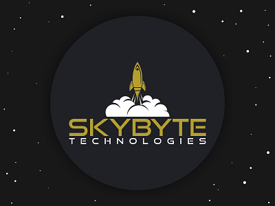 Skybyte Logo design earth graphic. branding logo sky space technology