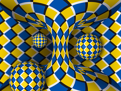 Ukrainian colors illusion abstract design digital art graphic design illusion op art opart optical art optical illusion ukraine ukrainian ukrainian colors yellow blue