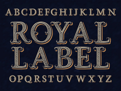 Royal label letters. Isolated english alphabet. alphabet decorative design english font label letters monograms royal type typeface vintage