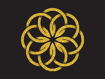 Circular glittering symbol