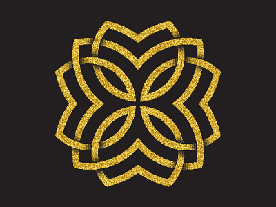 Golden abstract symbol abstract design emblem glittering golden logo mandala ornament sign symbol totem tribal