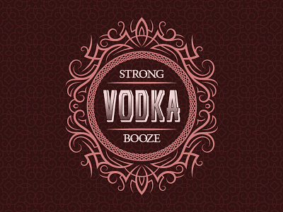Vodka vintage label alcohol design drink emblem frame label packaging retro sticker template vintage vodka