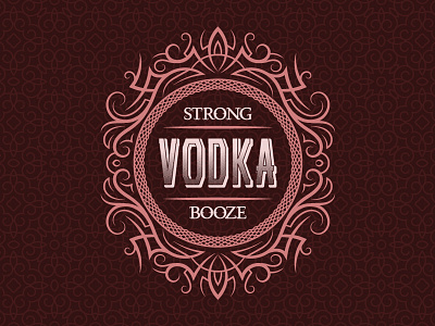 Vodka vintage label